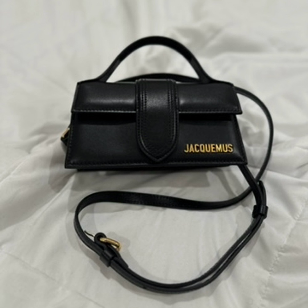 Jacquemus Black Mini Bag with Gold Accents